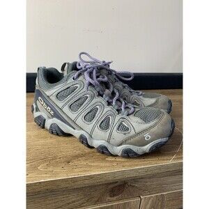 Oboz Womens Hiking Shoes Gray Low Top Lace Up Waterproof Size 7 READ